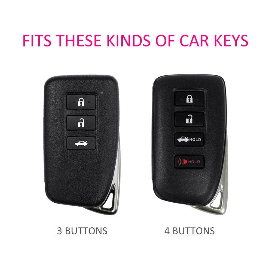 2X Silicone Car Key Fob Cover Case Holder Keychain For Lexus Es300H Gs200T Gs350 Is200T Is300 Lx570 Nx300H Rc350 Rx450Hl Rx350L
