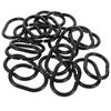 20 Pcs Quick Release Quick Hanging Curtain Hooks Black Abs Heavy Duty Snap Closure Shower Curtain Rings Plastic Sliding Bath