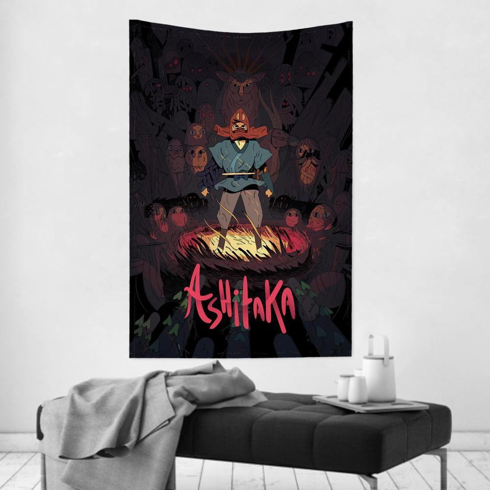 Ukiyoe Samurai  Miyazaki Anime Chihiro Tapestry  Decorative Wall Cloth Room Decor Party Hanging Backgrounds  Room Accents