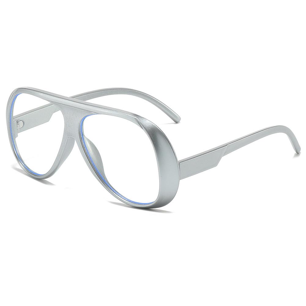 

Blue Light Protection Fashion Oversized Pilot Myopia Glasses Luxury Design Student Nearsighted Glasses Distance okulary -0.5 -1 Original Lenses серебряный