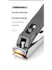 Stainless Steel Anti-Splash Nail Clippers with Large Opening and Debris Collection Compartment