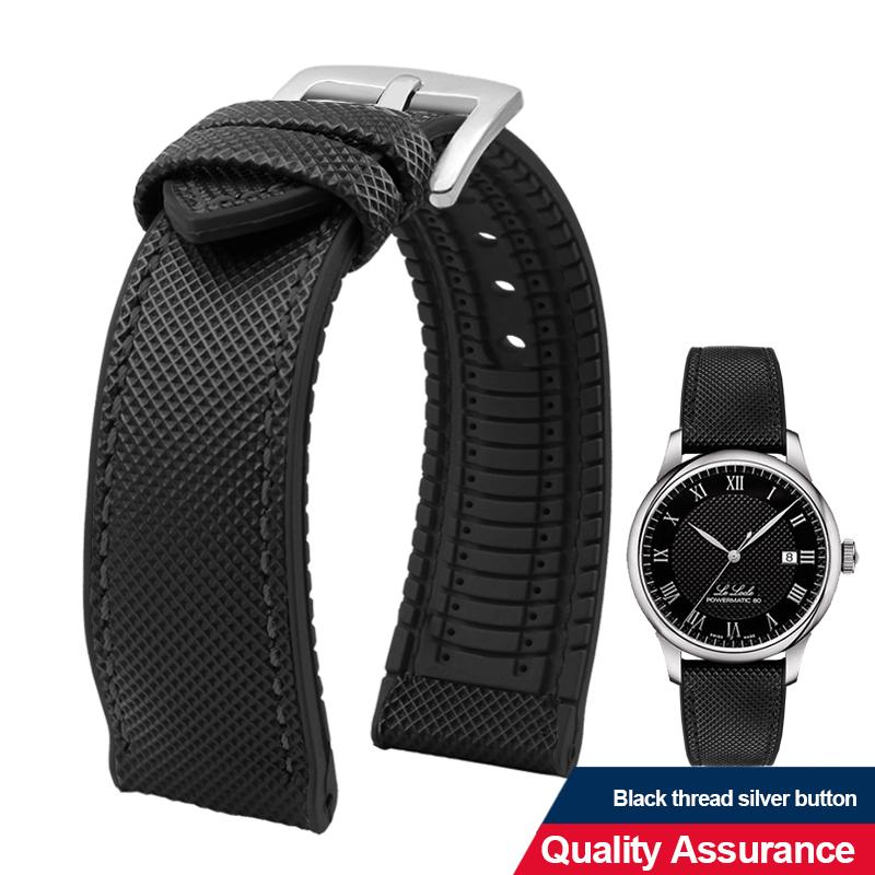 12 color high quality rubber Watchband 20 21 22 23mm 24mm for men and women watchstrap accessories Black red orange yellow Green