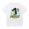 Pingu Graphic T Shirt Penguin Character Catchphrase Noot Noot Cartoon Top For Casual Wear Summer Unisex Unisex Short Sleeve Tee