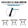 MOON LENCE Camping Table More Stable Outdoor 3 Steps Height Adjustable Aluminum Alloy Roll Table BBQ Foldable Compact Heat Resistant Load Capacity