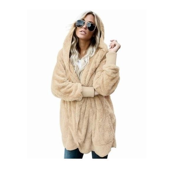 Autumn and Winter Furry Warm Top, Mid To Long Length, Double-sided Protective Jacket