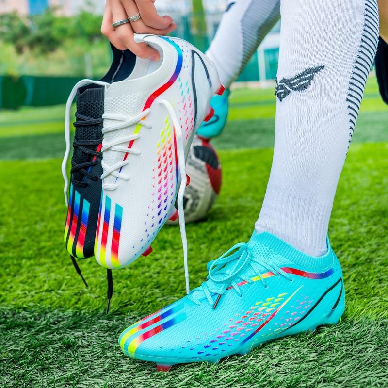 Macy fly knitting football shoes men's low-top broken nails long nails lawn students professional game training shoes women