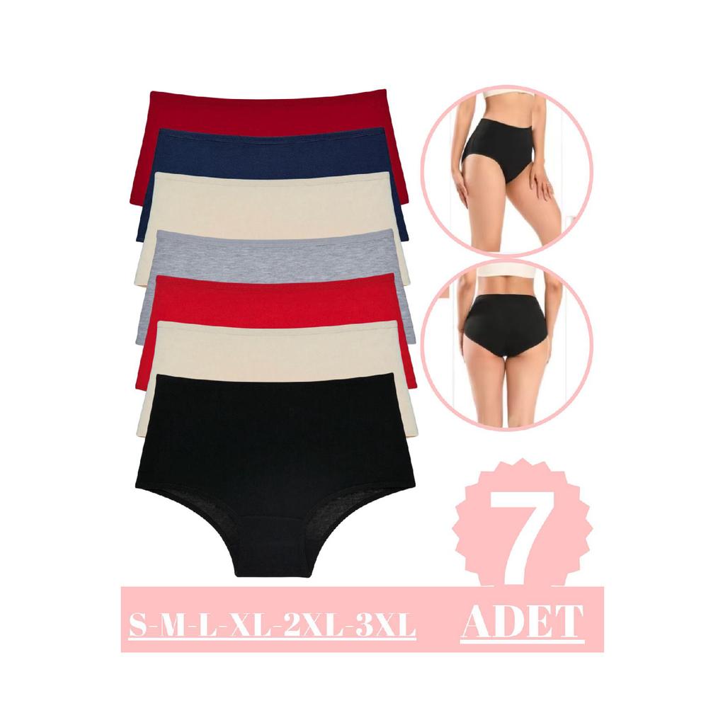 Chiloți de damă cu talie înaltă Bumbac Lycra Bato Negru 5 pachete zilnic Chiloți de damă cu talie înaltă