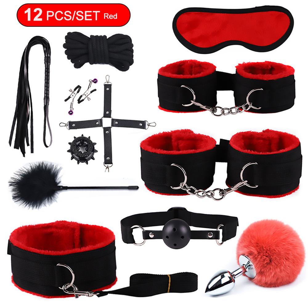 Sex Toys Set for Adult 18 Couple Flirt Game Handcuffs Anal Plug Vibrators  Erotic Products for Sexy Shop Sextots Woman