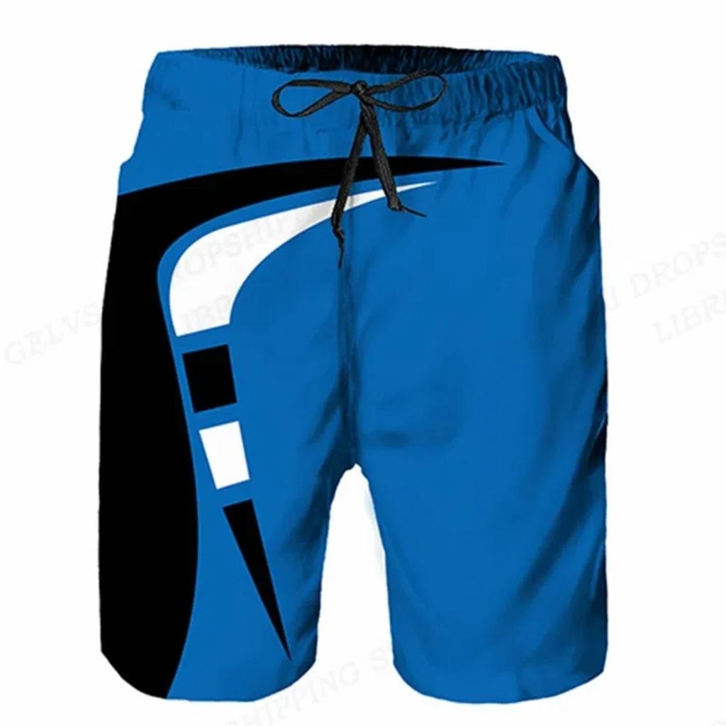 Simplicity Print Summer Men's Shorts Quick Dry Swimming Motorcycle Racing Shorts Oversized Casual Beach Pants Trend Men Clothing
