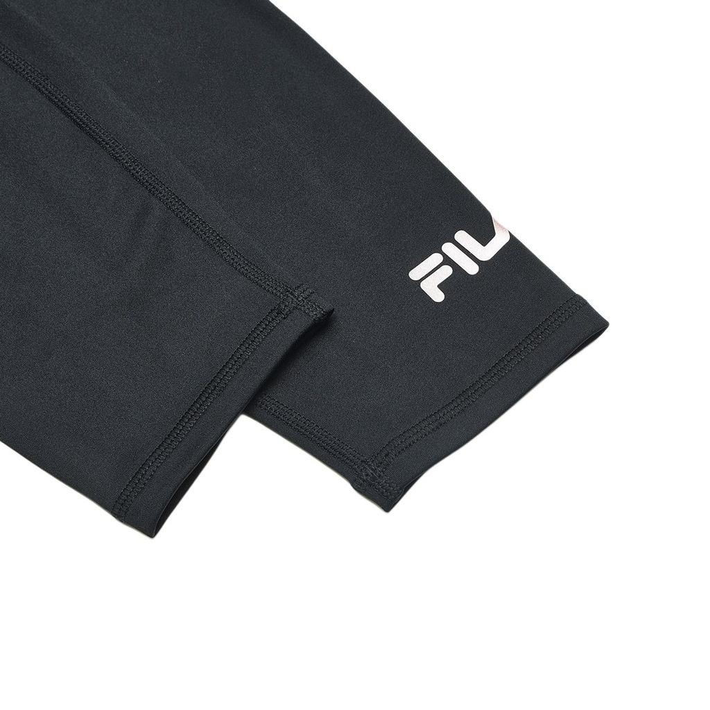 Fila Solid High-Waisted Fitness Knitted Leggings Women Leggings Deep-Black A11W341607F-BK