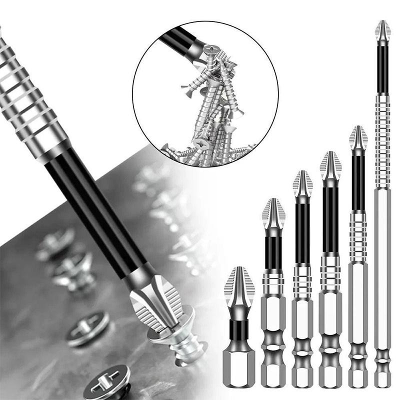 5/6Pcs Ph2 Anti-Slip Screwdriver Bit Set High Magnetic Screwdriver Bit Electric Drill Screwdriver Bit Anti-Slip 25Mm-150Mm