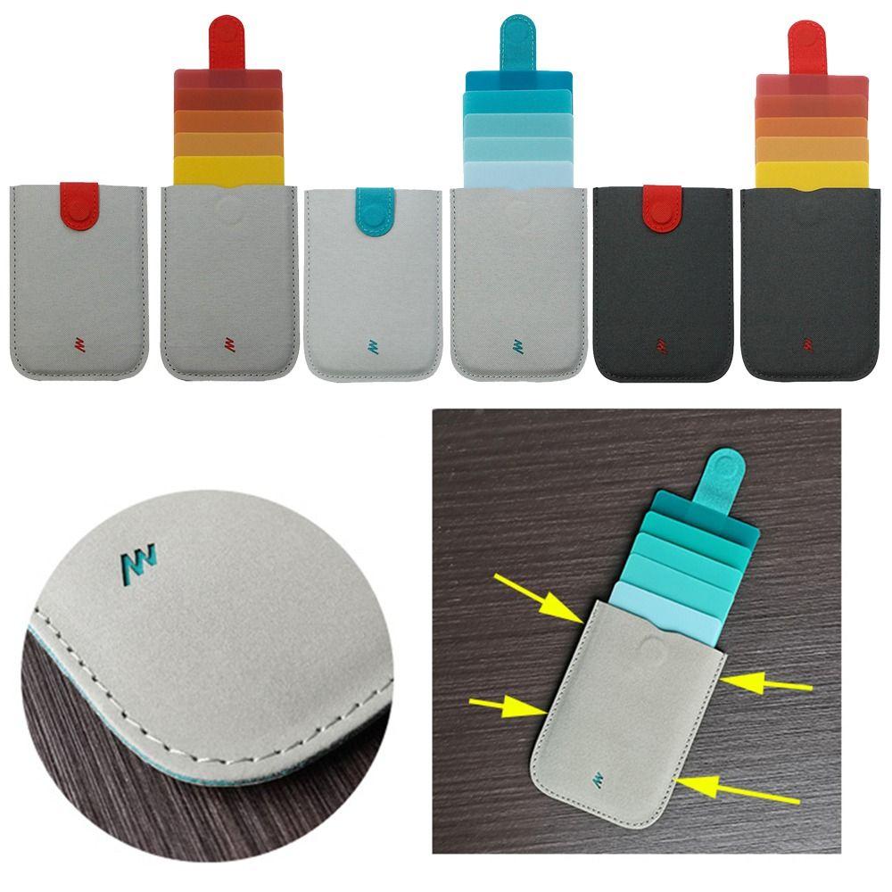 

Oxford Cloth Women Men Color Gradient Card Holder Card Sleeve Money Purse Pulled Credit Card Wallet