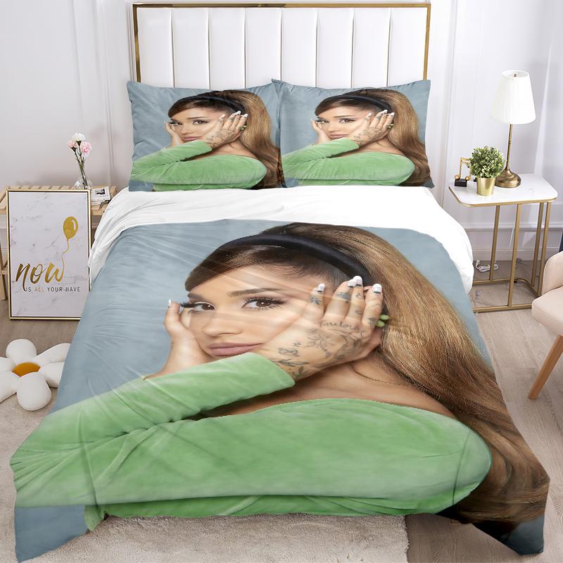 3Pcs Ariana Grande'S Artistry Bedding Sets For All Sizes New 3D Printed Bed Cover Comforter Duvet Cover Pillowcase Bedroom Decoration