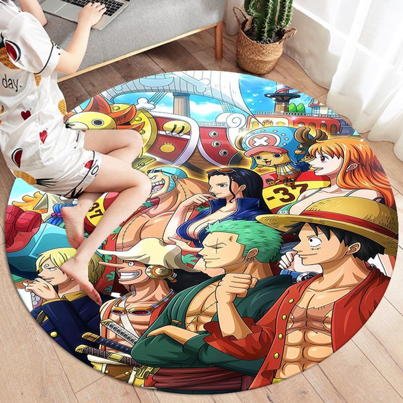 One Piece Round Area Rug Carpet Rug For Living Room Bedroom Sofa Playroom Decor Nonslip Floor Mat