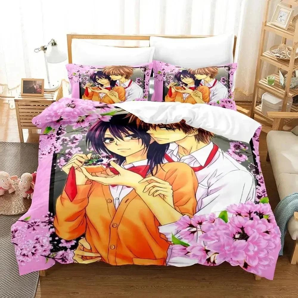 New  Maid Sama Misaki Bedding Set Printed Bed Set With Pillowcase Bed Duvet Cover Soft Queen King Size Bedclothes Home