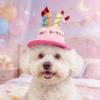 Plush Pet Birthday Cake Hat – Festive Headwear For Dogs & Cats, Perfect For Birthday Parties & Holiday Celebrations
