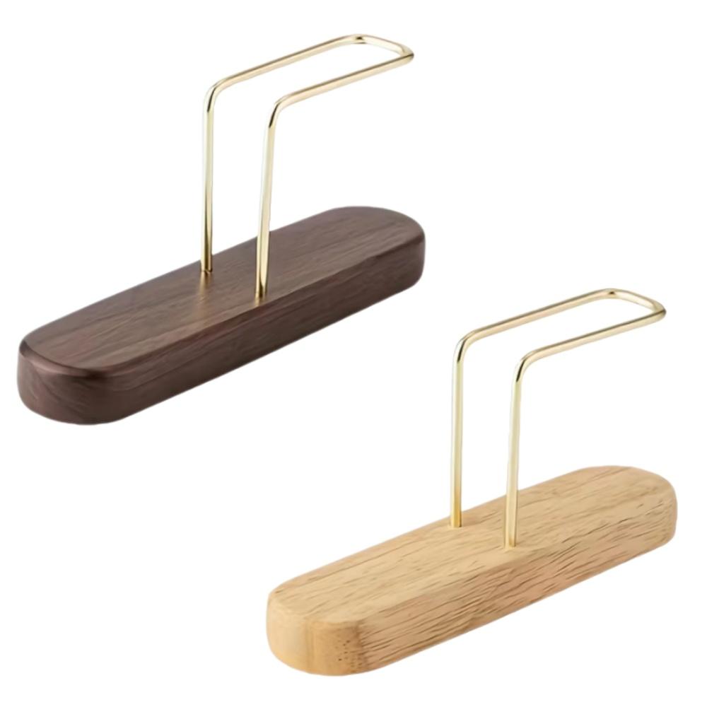 1/2pc Coffee Filter Paper Holder Wood Metal Filter Storage Rack for Manual Brewing Coffee Paper Organizer Cafe Bar Utensil Decor