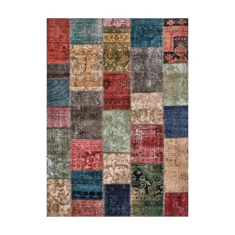 Living Room Carpet Retro Ethnic Style Carpets Machine Washable American Home Decoration Rug Persian Bedroom Bedside Floor Mat
