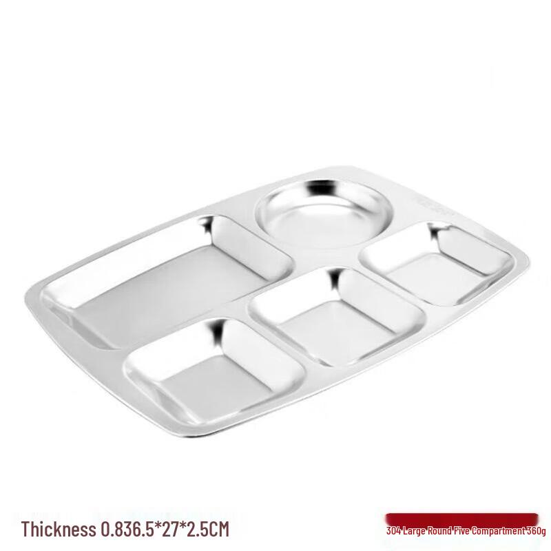 

304 Stainless Steel Divided Meal Plate
