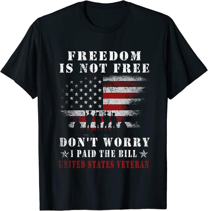 US veteran - Freedom Is Not Free Memorial Day Classic Tee T-Shirt XL