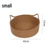 INS-Style Woven Rattan Cat Bed with Double Handles and Removable Cushion - All-Season, Breathable Nest for Cats