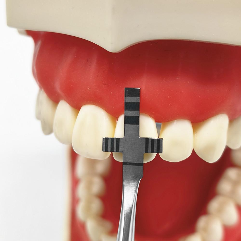 1 piece Orthodontic Aesthetic Teeth Crown Proportion Gauge Dentist Implant Stainless Steel Measuring Ruler Caliper