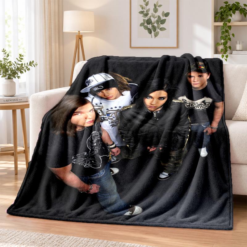 Tokio Hotel Flannel Throw Blanket Soft Warm Cozy For Sofa Bed Indoor Home Bedroom Use
