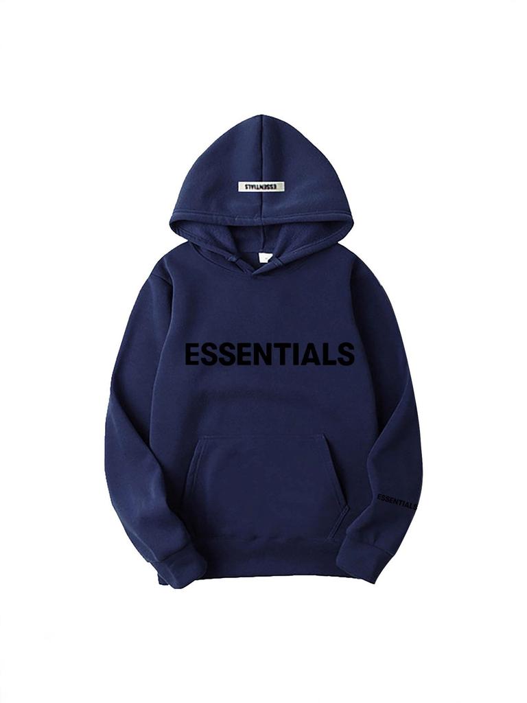 Men's and Women's Heavyweight Trendy Brand ESS Hoodie, Spring and Autumn Couple Casual Pullover Loose Printed Sweatshirt, Thickened