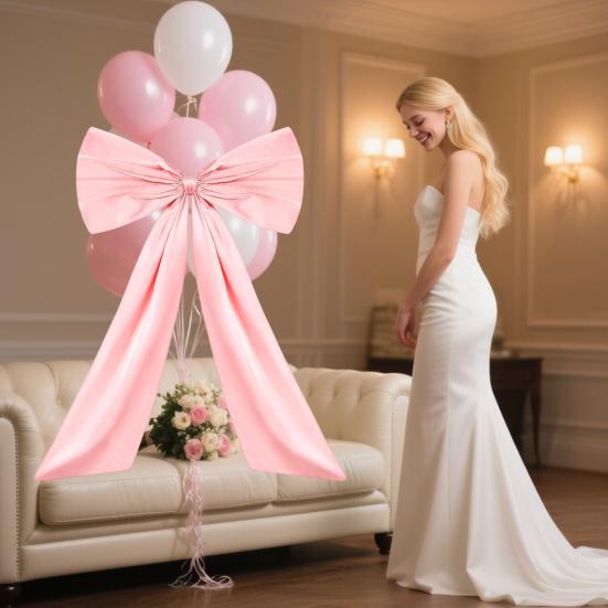 Yousheng Large Satin Bow for Room Decor Giant Ribbon Tie for Birthday Party Wedding Bachelorette Baby Shower Backdrop Wall Decor