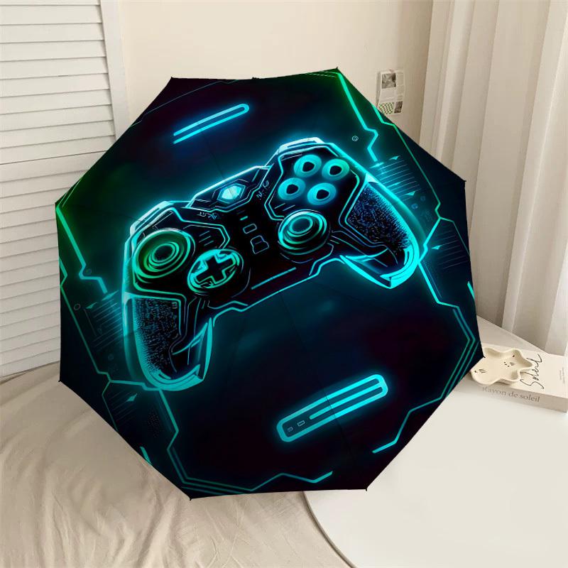 

1PC Gamepad Umbrella-8-Rib Reinforced, Automatic Open, Lightweight & Durable, Fashion Accessory for Outdoor, J0324