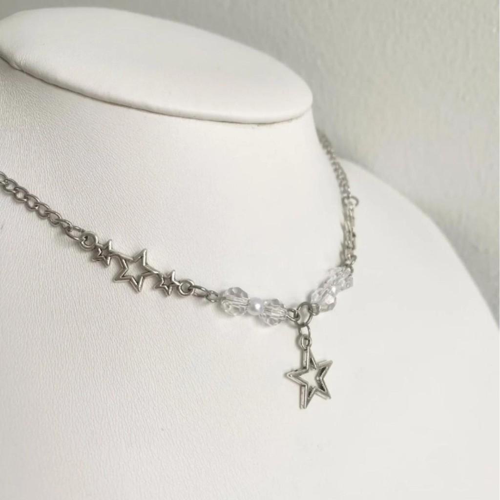 Y2k Star Pendant Necklace With Alloy Geometric Charm For Fashion Women