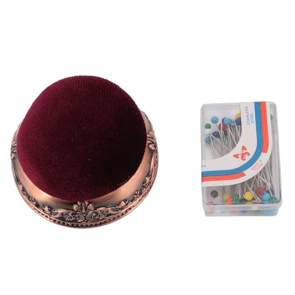 Metal Base Vintage Pin Cushion Half Ball Shape Half Ball Pin Cushion  For Sewing