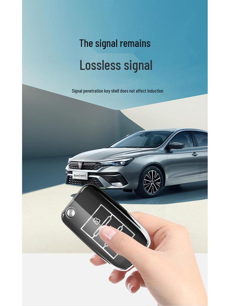 Compatible Key Case for MG 3/5/6, ZS, New Energy, HS, Rui Xing, and MG6 Pro - Third Generation Car Buckle Package