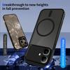 KEYSION Custodia Magnetica per Telefono per Infinix Smart 20 Silicone Morbido+PC Opaca Traslucida Nera Cover Posteriore Antiurto per Smart 20