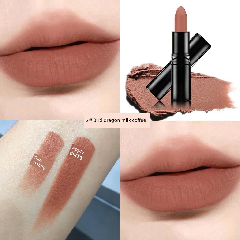 Lipstick Fashion Goth Classy Cow Blood Color Retro Matte Dark Red Cherry Burgundy Lipstick Waterproof Sweat-Proof