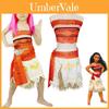 Incantevole costume da principessa Moana per bambini e adulti, senza maniche.