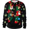 Men's Autumn and Winter 3D Printed Crew Neck Sweater Fashion Versatile Trend Breathable Casual