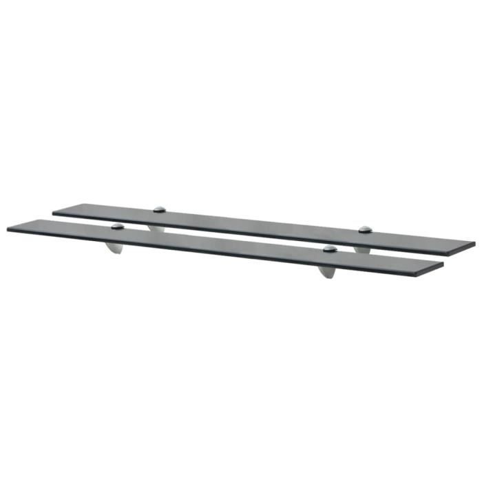 VidaXL Wall Shelves 2 Pcs Glass 90 X 10 Cm 8 Mm