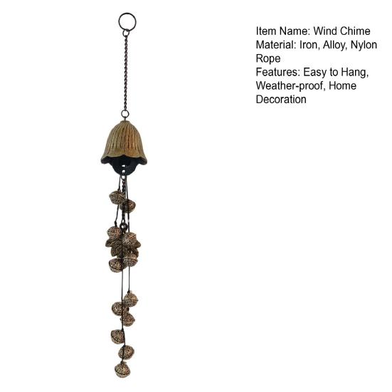 Halloween Witch Bell Wind Chime Hanging Metal Bell Farmhouse Rustic