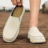 Große Größe 39-47 Canvas Halbschuhe für Herren Pantoletten Slipper Ballerinas Rückenfreie Slipper Hausschuhe Herren Slides Herren Offene Freizeit Schuhe