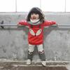Yürüyor Erkek Bebek Kız Tilki Uzun Kollu Sweatershirt Üst + Pantolon Kıyafet Seti Giysileri