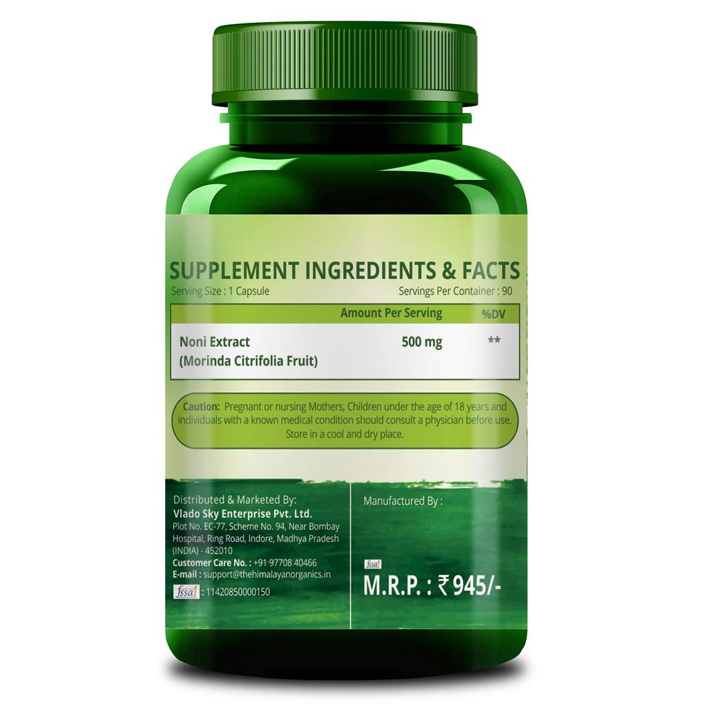 Noni-ekstrakt (Morinda citrifolia) (90 caps), Noni Gold-ekstrakt, Himalayan Organics