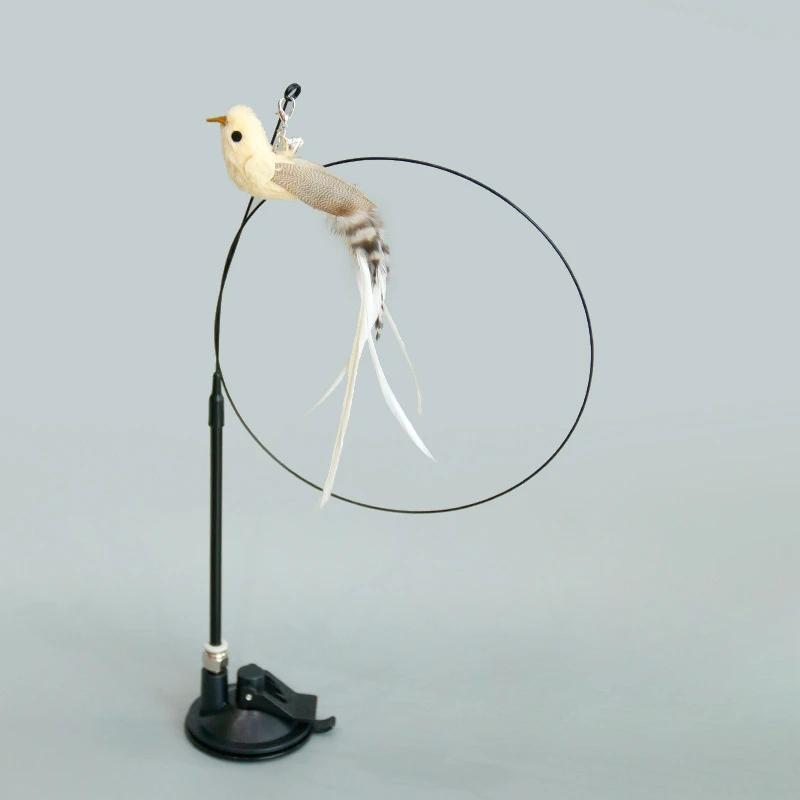 

Интерактивная игрушка для кошек Handfree Cat Stick Играющий котенок Играющий тизер Палочка Игрушка на присоске Птица/перо Кошачья палочка Товары для домашних животных