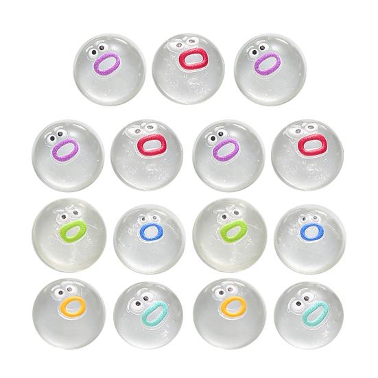 5/10/15/20Pcs Mini Expression Stress Ball Anxiety Relief Clear Cartoon Ball Squeeze Toy Sensory Ball Fidget Desk Toy Party Favors