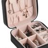 Reise Schmucketui Exquisit Große Kapazität Kratzfest Tragbar Schmuck-Organizer-Box für Outdoor-Reisen Schwarz