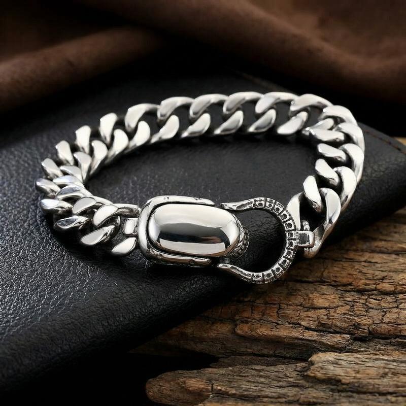 12mm Wide Personalized Stainless Steel Cuban Chain Bracelet for Men Women Punk Polished Metal Trendy Accessory 21.5cm