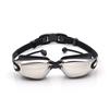 Adult wide-view swimming goggles, high-definition, waterproof, anti-fog, electroplated silicone swim goggles with integrated earplugs