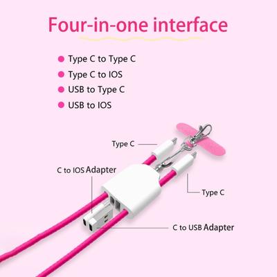 Universelles Handy-Lanyard USB C Kabel Umhängeband Handgelenksband mit integriertem Kabel Geeignet für Männer Frauen Elektronik