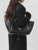 2024 Neutral Hot Girl Motorcycle Tote: Large-Capacity Solid Color Shoulder Bag for Commuters - Trendy All-Match Design