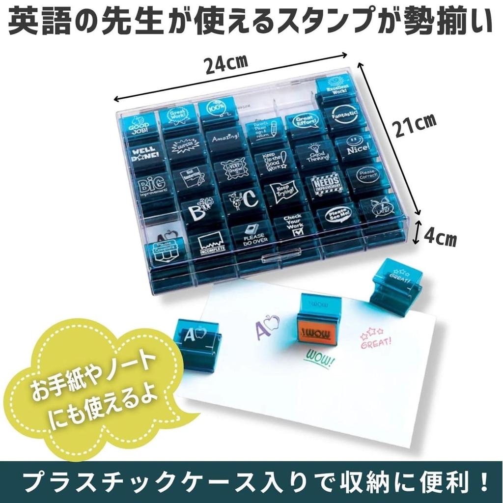 Learning Resources Jumbo Teacher Stamps Language Teaching Teacher Variety Stamp Set for Authentic [English Materials, Stamps, Reward] Teachers,